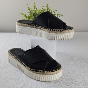 Franco Sarto Black and White Espadrille‎ Slip-On Shoes